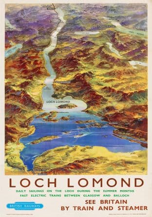 Loch Lomond Scotland map British Rail