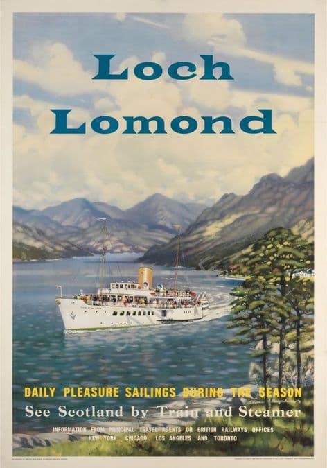 Loch Lomond See Scotland By Train and Steamer BR