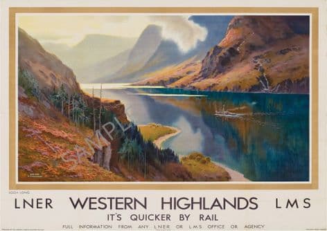 Loch Long Western Highlands Scotland LMS LNER