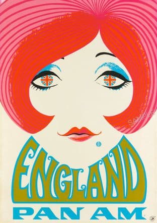 London Pan Am Advert 1960s Girl