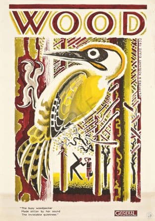 London Transport Travel Poster - WOOD Woodpecker
