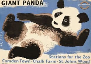 London Zoo Transport Poster Giant Panda