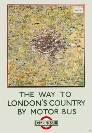 Londons Way to the Country Map General