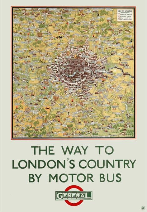 Londons Way to the Country Map General