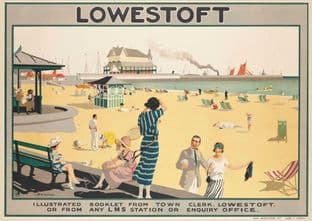 Lowestoft LMS Art Deco Beach Scene