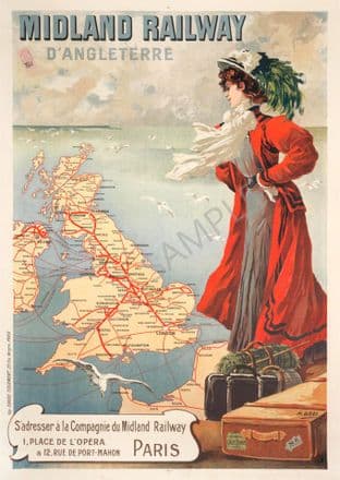 Midland Railway D'Angletrre French Advert