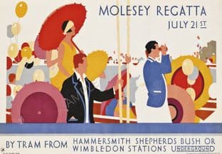 Molesey Regatta By Tram hammersmith Sheperds bush