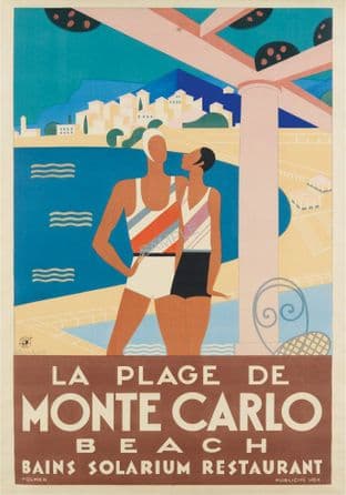Monte Carlo Lido Art Deco Swimmers