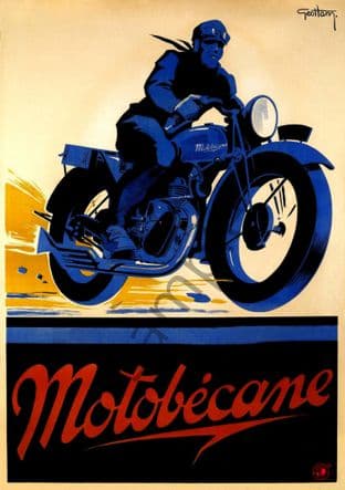 Motobecane - French Motorcycling Poster