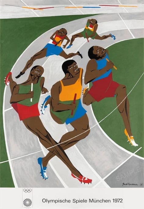 Munich Olympic Games 1972 Germany Relay Race Runners