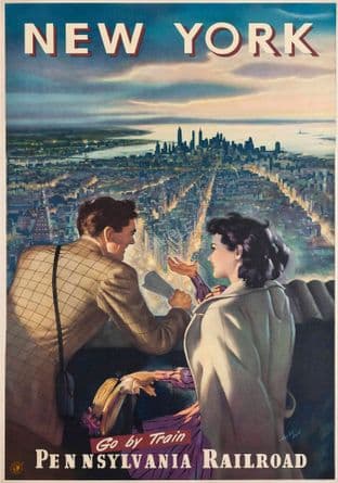 New York from Empire State Railway ad