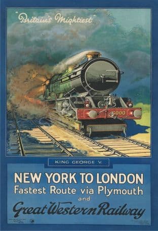 New york to London via Plymouth GWR King George V