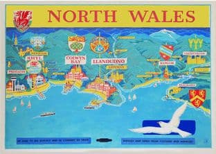 North Wales Map British Rail