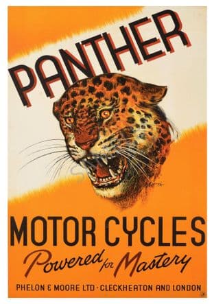 Panther Motor Cycles Powered For Mastery Cleckheaton & London