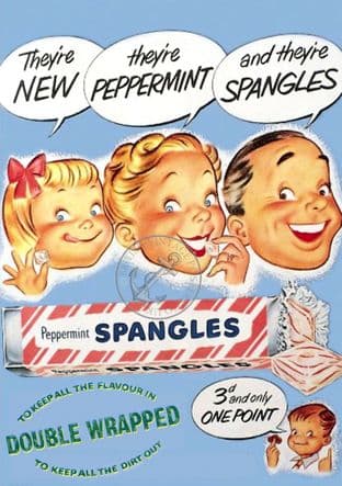Peppermint Spangles Retro Advert