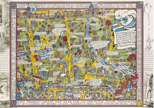 Peter Pan map of Kensington Gardens, by MacDonald Gill 1923