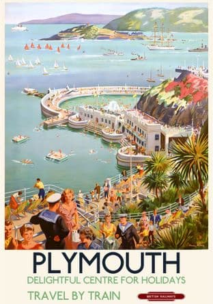 Plymouth Sailors Lido Sailing Ship British Railways