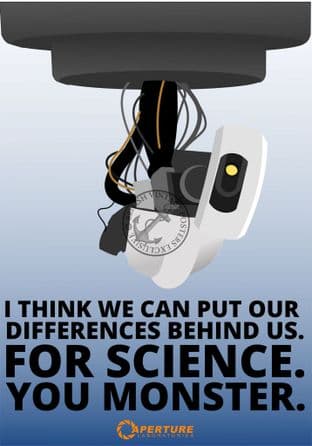 Portal 2 GlaDOS Orange Box Poster