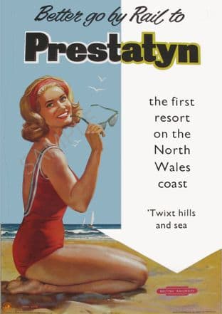 Prestatyn Girl ' Twixt hills & sea ' British Rail
