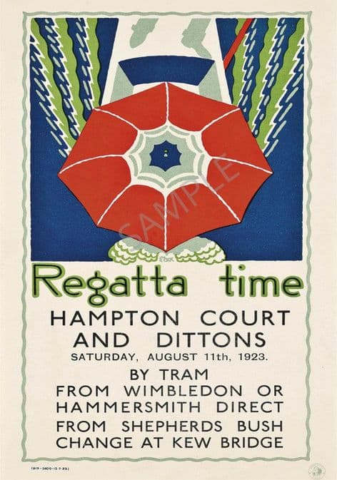 Regatta Time Hampton Ct & Dittons by Tram  1923