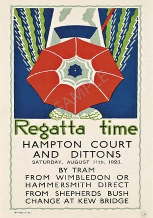 Regatta Time Hampton Ct & Dittons by Tram 1923