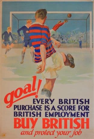 Retro Buy British Advert - Football Poster