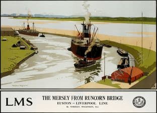 River Mersey from Runcorn Bridge Norman Wilkinson