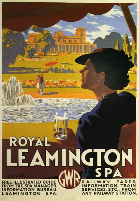 Royal Leamington Spa GWR Railway Poster
