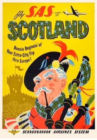 SAS Airlines Bonnie Scotland