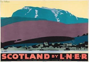 Scotland by LNER Fort William Ben Nevis 1930 by Frank Newbould