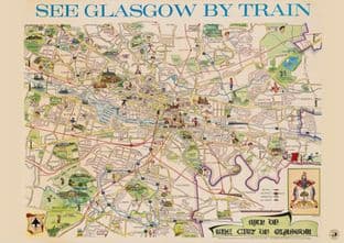 See Glasgow by Train Map Corporation Of Glasgow