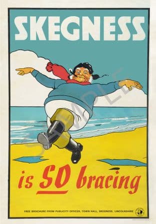 Skegness is So Bracing Vintage Poster