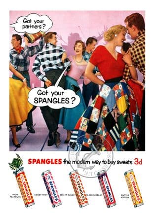 Spangles 1960's Advert Poster