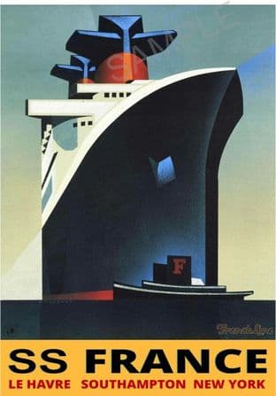 SS France Sea Travel Holiday Advert