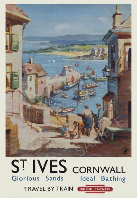 ST IVES Cornwall British Rail Glorious sands Ideal Bathing