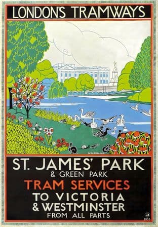St James Park & Green Park London Tramways Tram