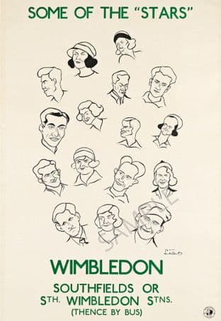 Stars of wimbledon 1931 Tennis Poster