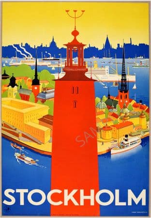 Stockholm Travel Poster