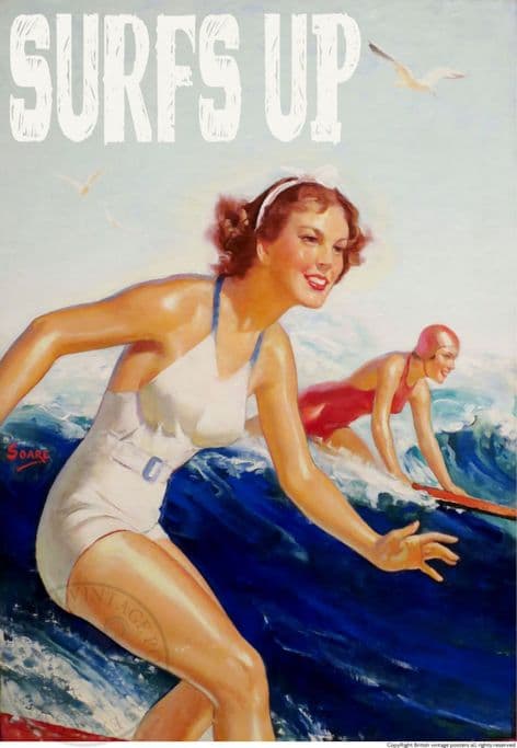 SURFERS POSTER 'SURFS UP'