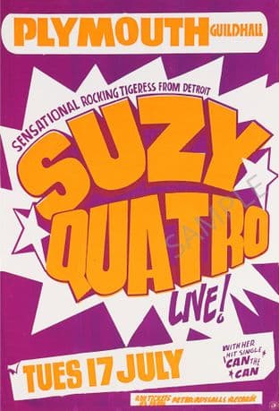 Suzy Quatro Plymouth 1973 the Rockin Tigress from Detroit