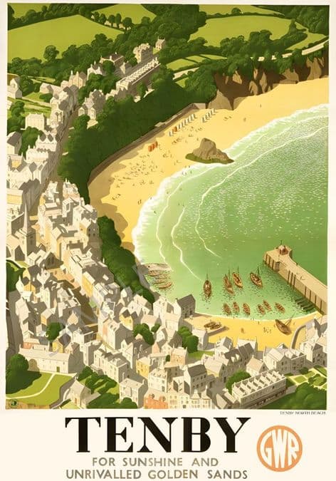 Tenby North Beach  GWR Sunshine and Golden Sands