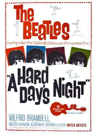 The Beatles , A Hard Days Night - Film Advertising Poster