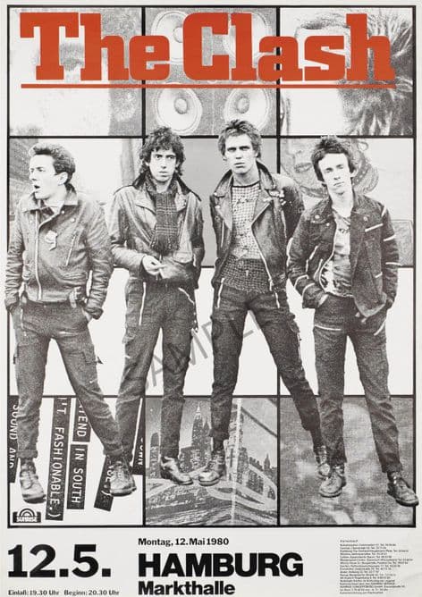 The Clash Hamburg Germany Music Concert Advert
