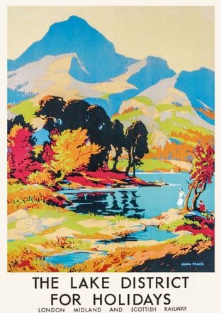 The Lake District Art Deco Print