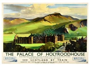 The Palace of Holyroodhouse Arthur's Seat Edinburgh Scotland