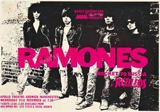 The Ramones & Rezillos Rockets to Russia Tour Poster