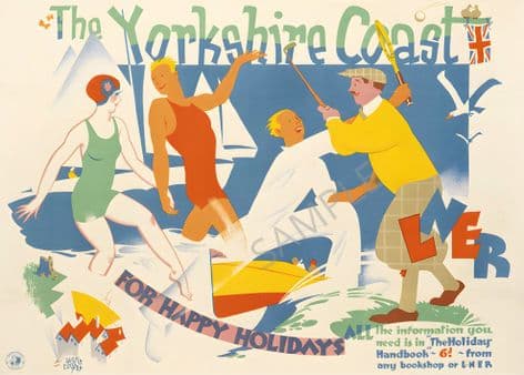 The Yorkshire Coast Austin Cooper LNER Happy Holidays