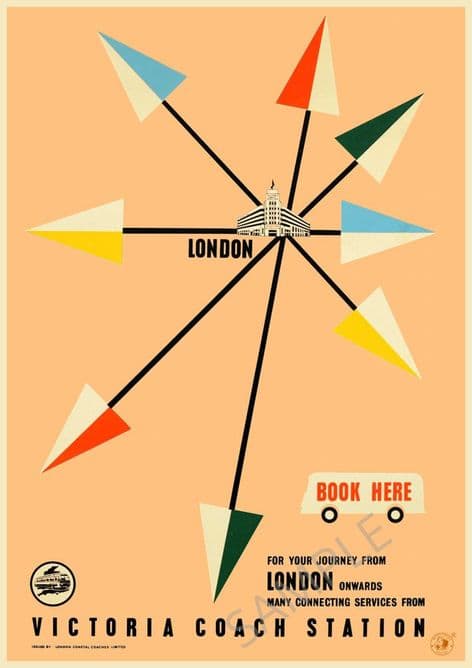 Victoria Coach Station Bus Advert London Coastal Coaches