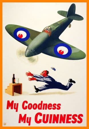 Vintage Guinness Poster Spitfire