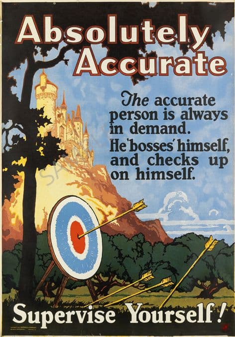 Vintage Motivational Poster Absolutely Accurate